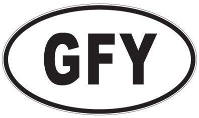 GFY - 3 Letter Initials Oval Magnet