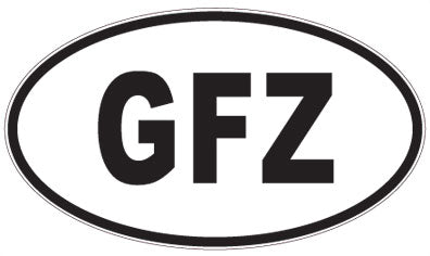 GFZ - 3 Letter Initials Oval Magnet