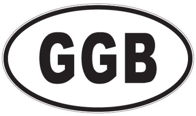 GGB - 3 Letter Initials Oval Sticker