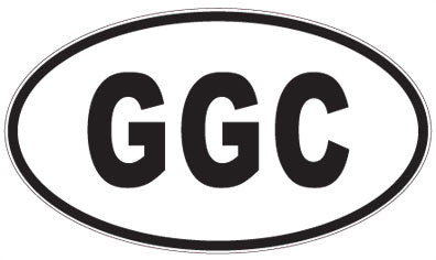 GGC - 3 Letter Initials Oval Magnet