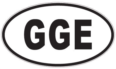 GGE - 3 Letter Initials Oval Magnet