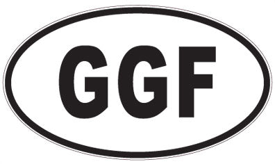 GGF - 3 Letter Initials Oval Magnet