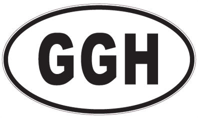GGH - 3 Letter Initials Oval Sticker