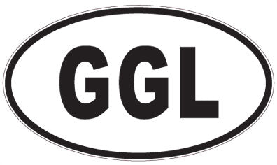GGL - 3 Letter Initials Oval Magnet