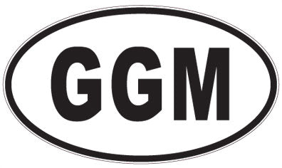 GGM - 3 Letter Initials Oval Magnet