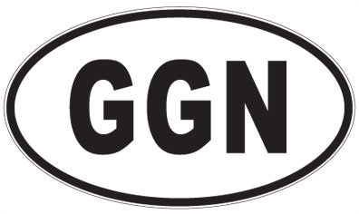 GGN - 3 Letter Initials Oval Magnet