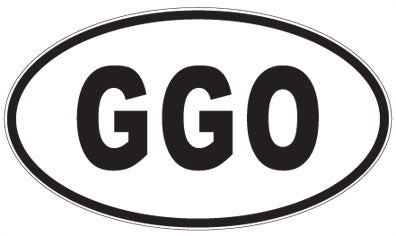 GGO - 3 Letter Initials Oval Sticker