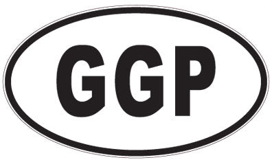 GGP - 3 Letter Initials Oval Magnet