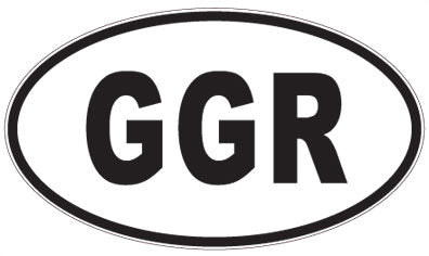 GGR - 3 Letter Initials Oval Magnet