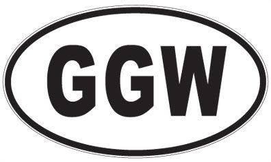 GGW - 3 Letter Initials Oval Magnet