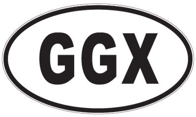 GGX - 3 Letter Initials Oval Magnet