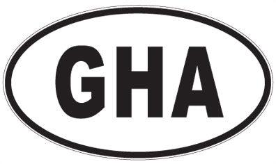 GHA - 3 Letter Initials Oval Sticker