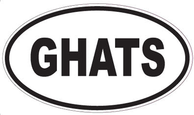 GHATS - Oval Sticker