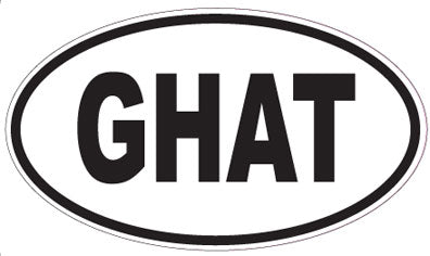 GHAT - Oval Sticker