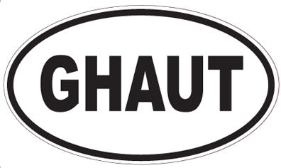 GHAUT - Oval Sticker