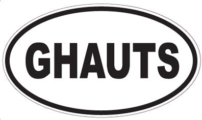 GHAUTS - Oval Sticker