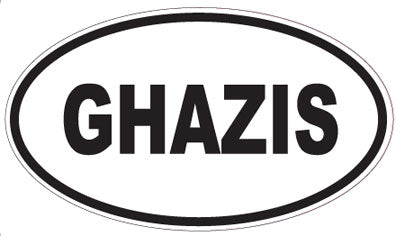 GHAZIS - Oval Sticker