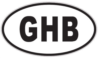 GHB - 3 Letter Initials Oval Magnet