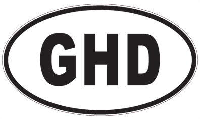 GHD - 3 Letter Initials Oval Magnet