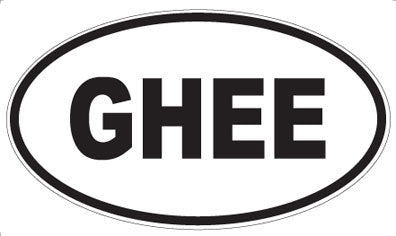 GHEE - Oval Magnet