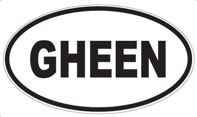 GHEEN - Oval Sticker