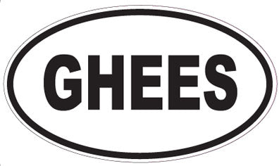 GHEES - Oval Sticker