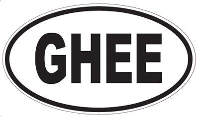 GHEE - Oval Sticker