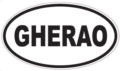 GHERAO - Oval Sticker