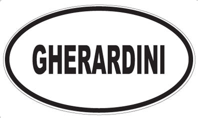 GHERARDINI - Oval Sticker