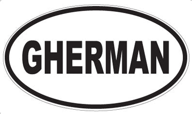GHERMAN - Oval Sticker