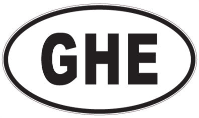 GHE - 3 Letter Initials Oval Magnet
