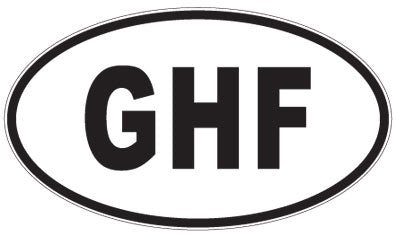 GHF - 3 Letter Initials Oval Sticker
