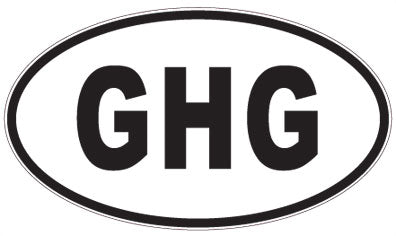 GHG - 3 Letter Initials Oval Magnet