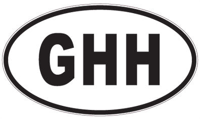 GHH - 3 Letter Initials Oval Magnet
