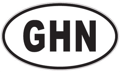 GHN - 3 Letter Initials Oval Magnet