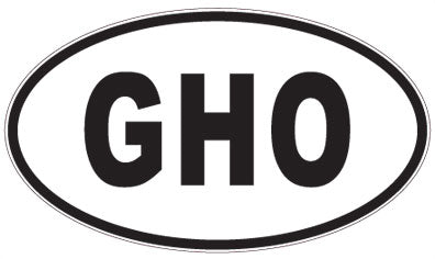 GHO - 3 Letter Initials Oval Magnet