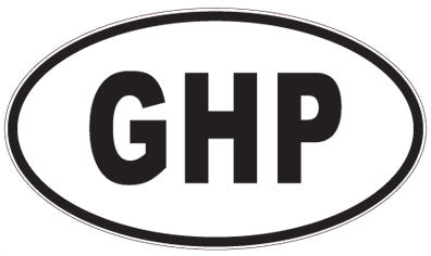 GHP - 3 Letter Initials Oval Magnet