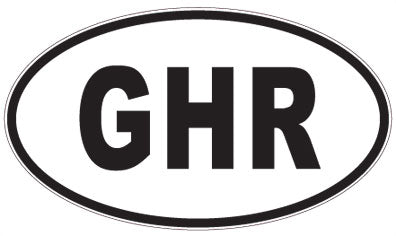 GHR - 3 Letter Initials Oval Sticker