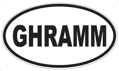 GHRAMM - Oval Sticker