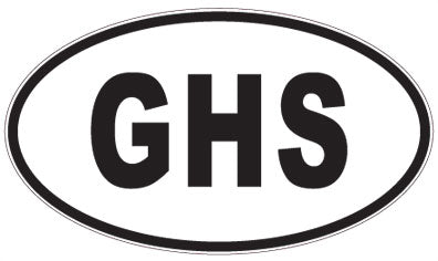 GHS - 3 Letter Initials Oval Sticker