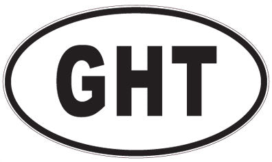 GHT - 3 Letter Initials Oval Magnet