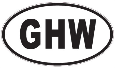 GHW - 3 Letter Initials Oval Magnet