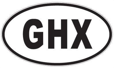 GHX - 3 Letter Initials Oval Sticker