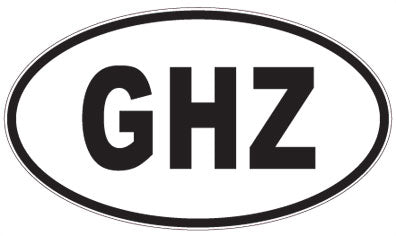 GHZ - 3 Letter Initials Oval Magnet