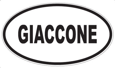 GIACCONE - Oval Sticker