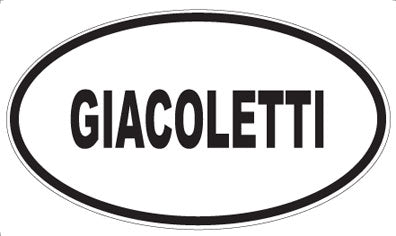 GIACOLETTI - Oval Sticker