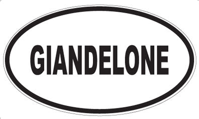 GIANDELONE - Oval Sticker