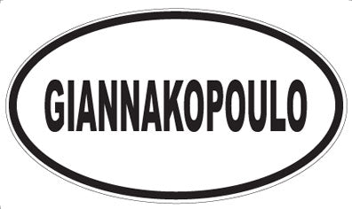 GIANNAKOPOULO - Oval Sticker