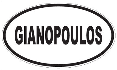 GIANOPOULOS - Oval Sticker