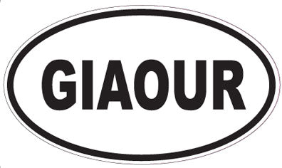 GIAOUR - Oval Sticker